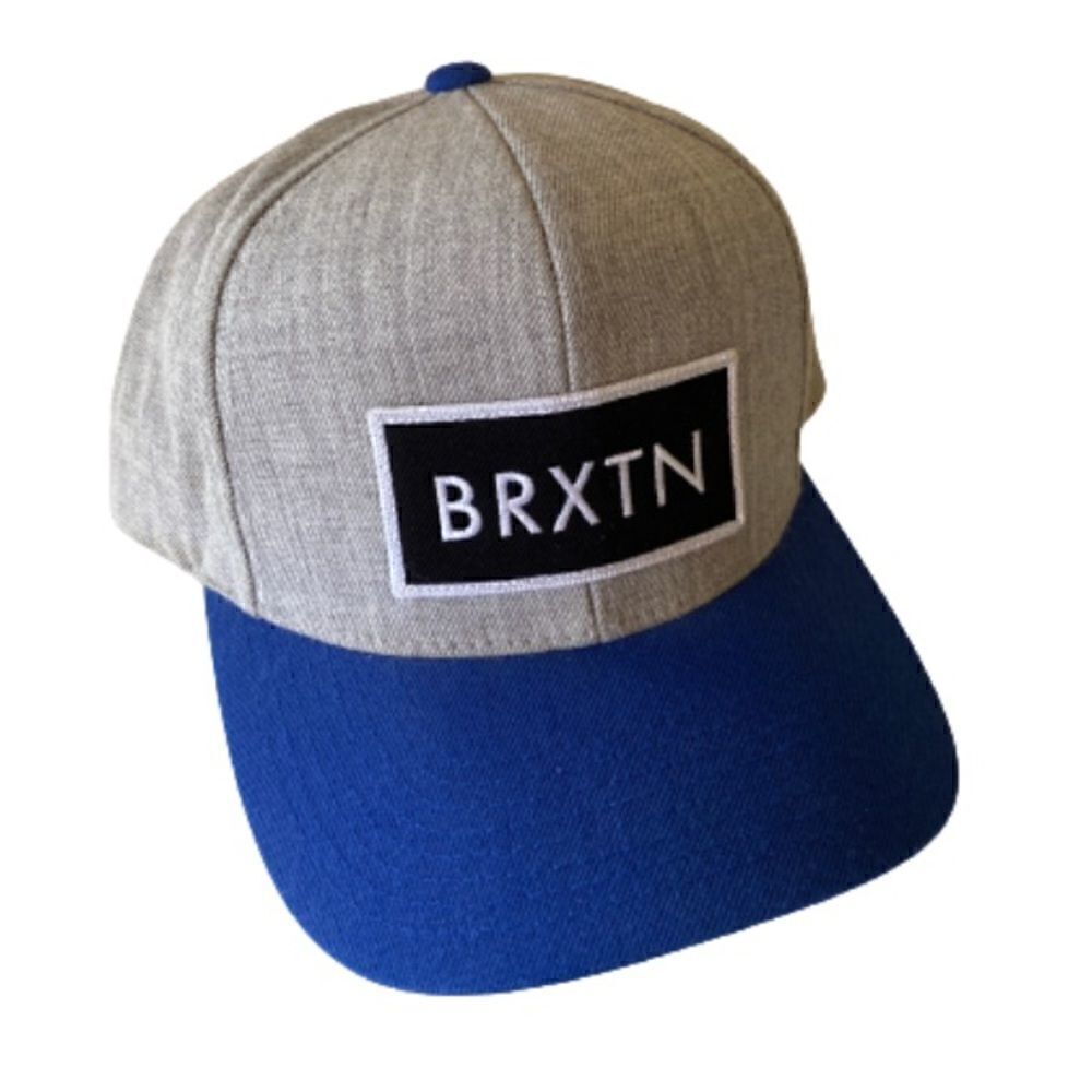 Brixton Rift Twotone Gray Blue Snap Back Cap Hat
